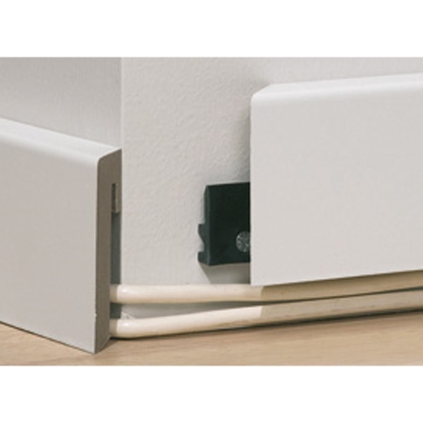 Swedoor Fodliste Hvid Glat 19x65 mm m/ Ledningsskjul - 360 cm