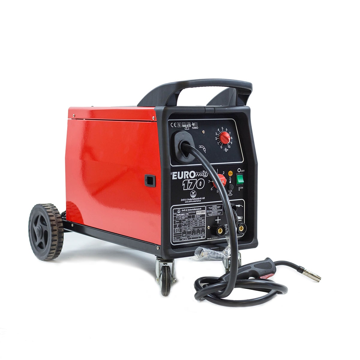 Helvi MIG-svejser Euromig 170 med gas/uden gas