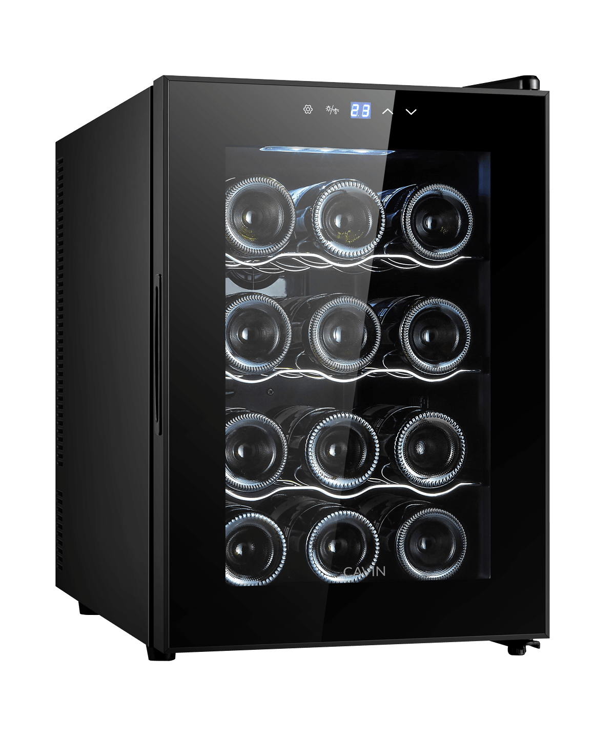 Cavin Tundra Collection 12 Black fritstående vinkøleskab