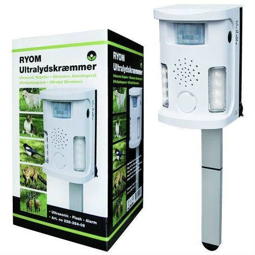 Ryom ultralydsskræmmer med alarm, op til 70 m2