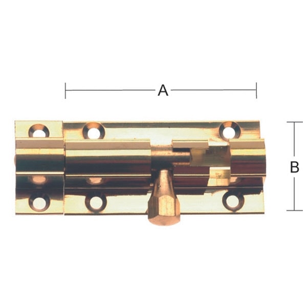 Habo skudrigle blank messing 50 x 25 mm
