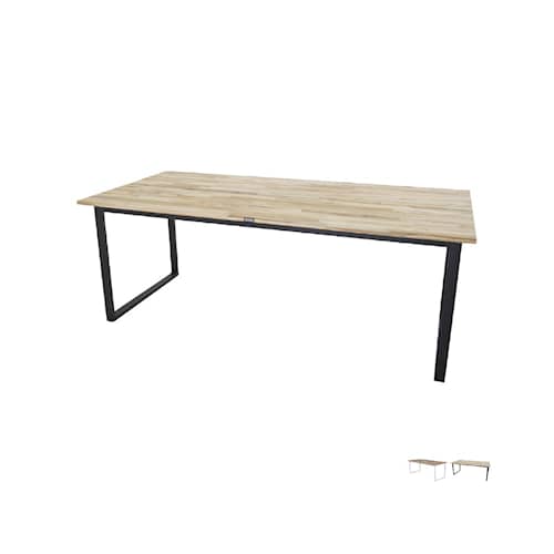 Venture Design Cirebon spisebord i sort og naturtræ 200 x 90 cm
