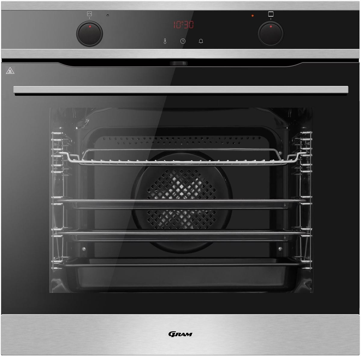 Gram IOP 18643-90 X multifunktionsovn pyrolyse til indbygning EasyOff Steel 77L