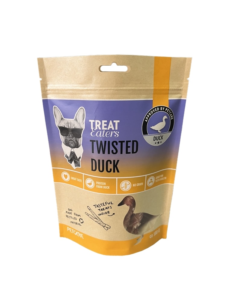 Treateaters Twisted Duck tyggepinde med tørret and 180 gram
