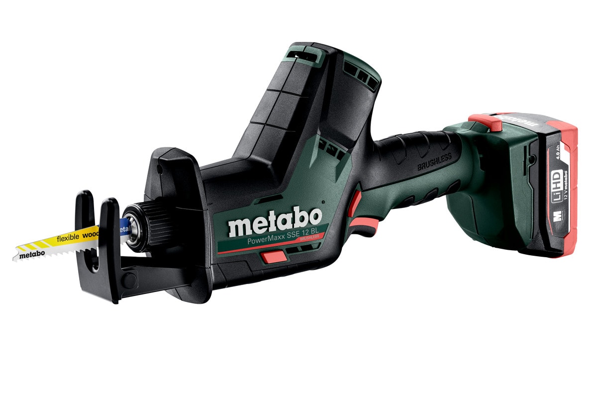 Metabo tigersav PowerMaxx SSE 12 BL med 2x4Ah batterier og lader