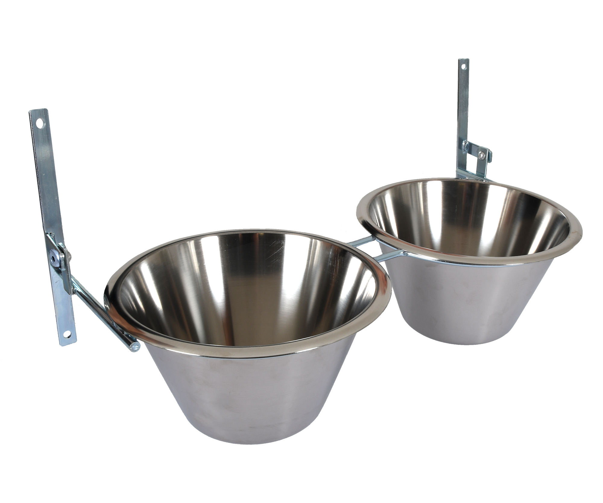 Hundeskålholder dobbelt inkl. skåle