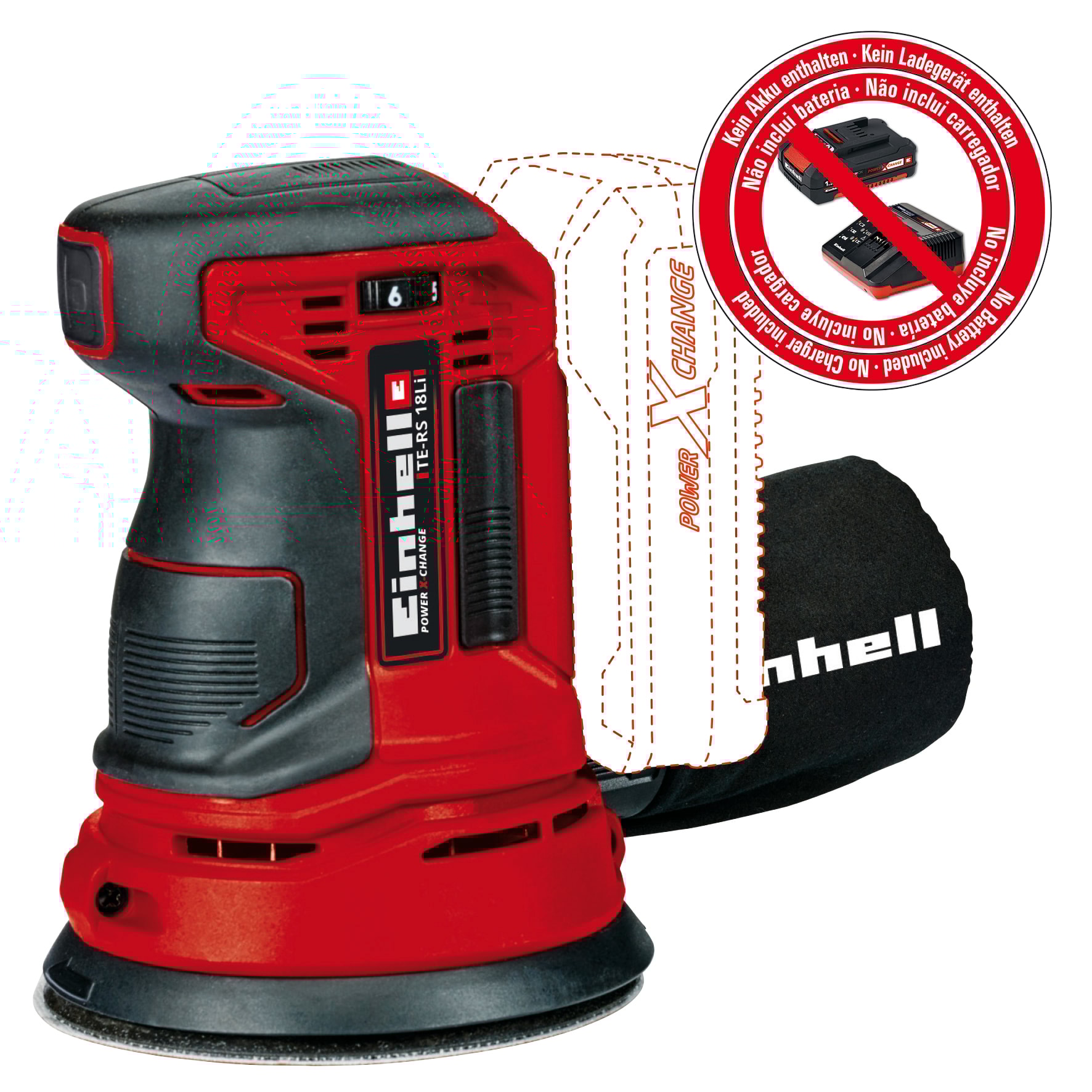 Einhell TE-RS 18V Li excentersliber Ø125 mm uden batteri og lader