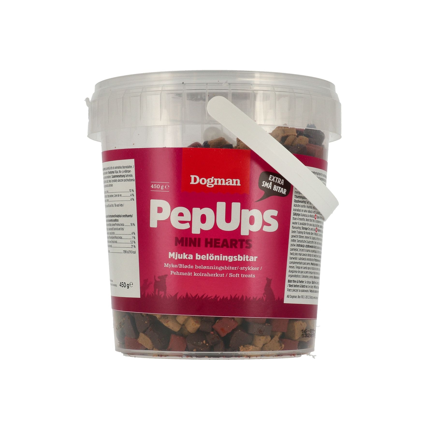 Dogman PepUps Mini Hearts 3-smag 450g
