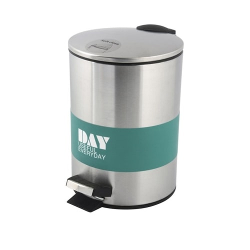 Day pedalspand med soft-close rustfri 3L