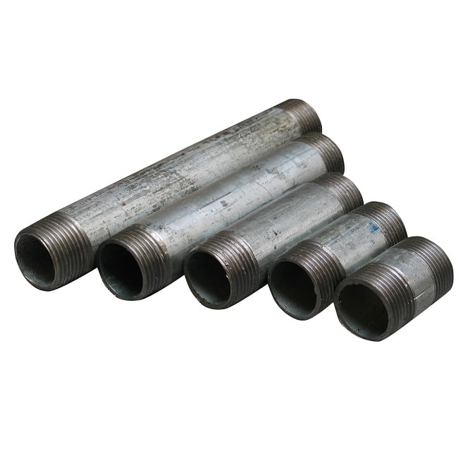 Nippelrør 1/2" x 40 mm i galvaniseret