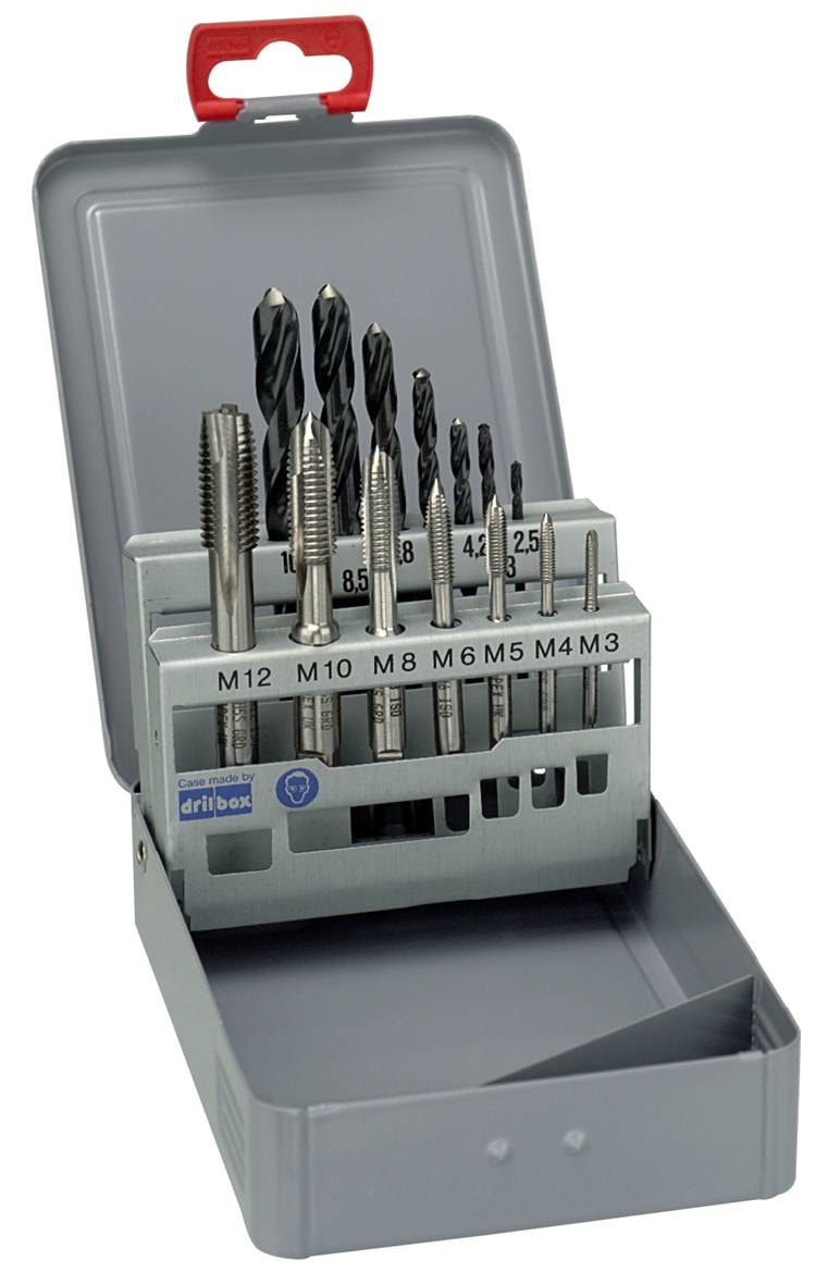 Luna gevindsæt M3-M12 lige kræv spåndrivende & bor