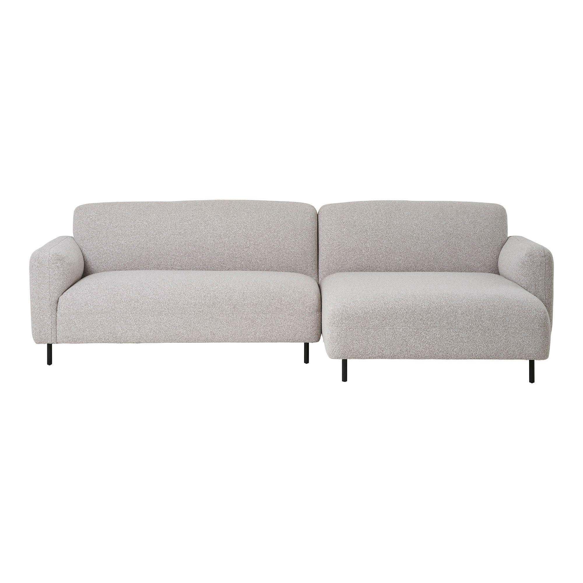 House Nordic Salvador loungesofa venstrevendt i lysegrå bouclé HN1253