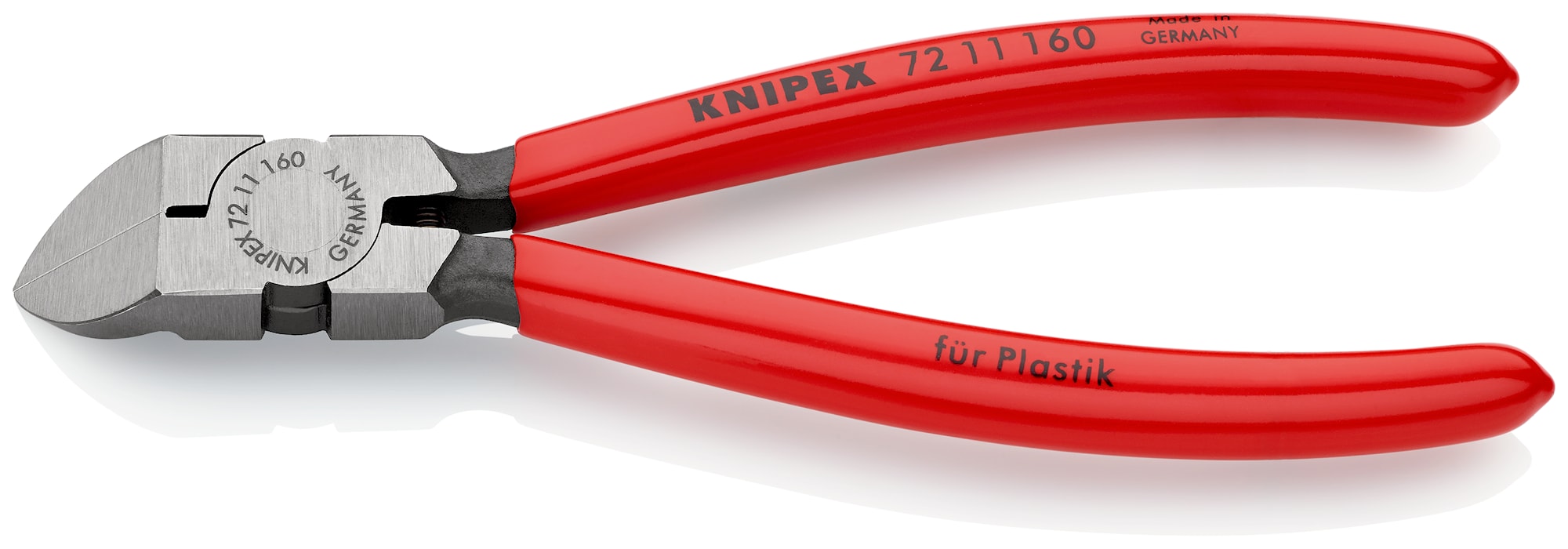 Knipex skævbider vinklet til kunststof 160 mm