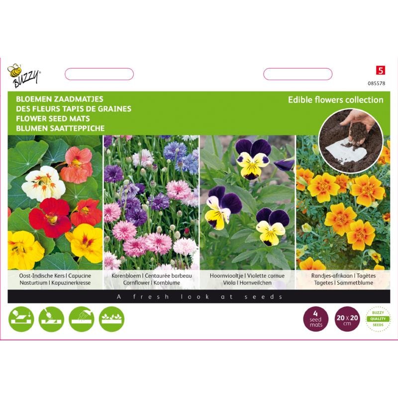 Buzzy spiselige blomster såmåtte