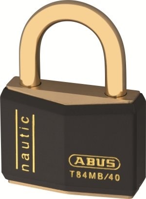 Abus hængelås Nautic sort 40 mm. 2 stk. enslukkende