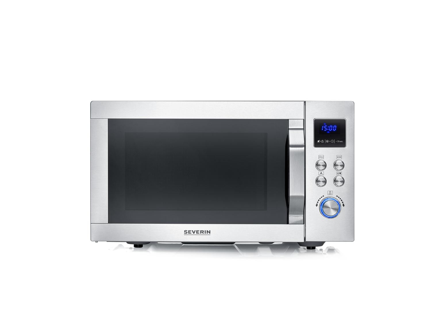 Severin MW 7918 mikrobølgeovn airfryer/varmluft/grill rustfri 25L 900W