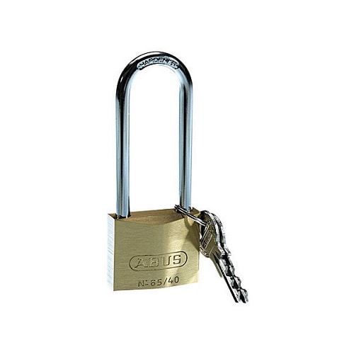 Abus hængelås messing 40 mm. HB63 med høj bøjle