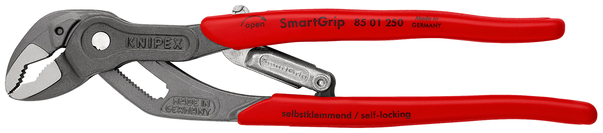 Knipex SmartGrip vandpumpetang med automatisk indstilling grå atramenteret 250 mm