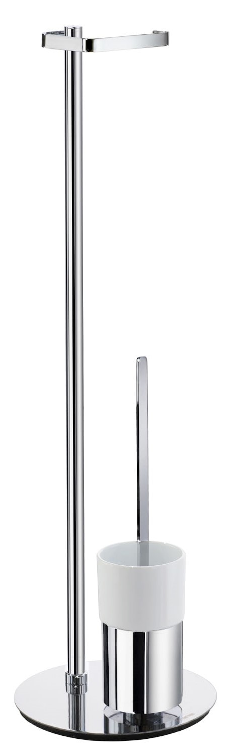 Smedbo Outline toiletpapirholder/WC-børste krom Ø230 mm