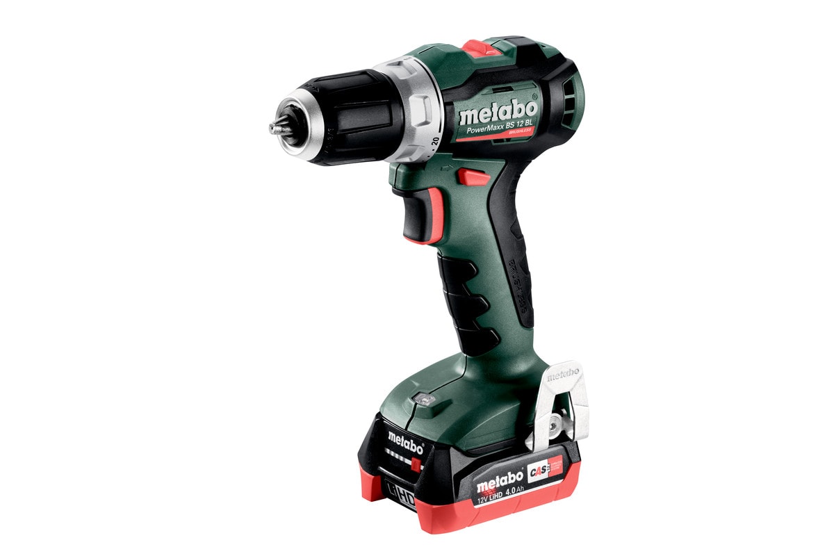 Metabo skruetrækker PowerMaxx BS 12 BL med 2x4Ah batterier og lader