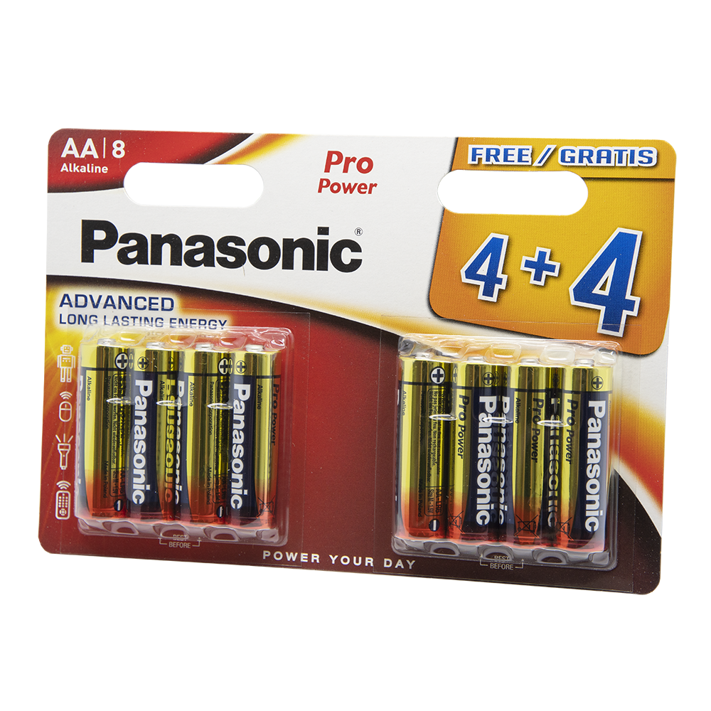 8-pak Panasonic Pro Power Batteri AA