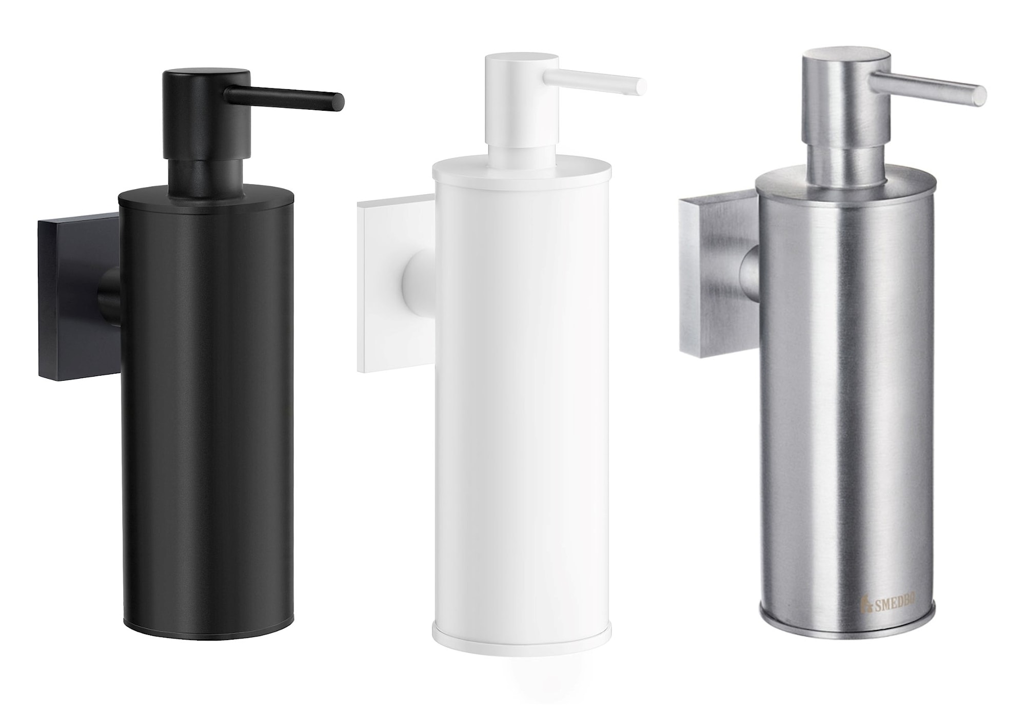 Smedbo House sæbedispenser mat hvid til vægmontering 150 ml