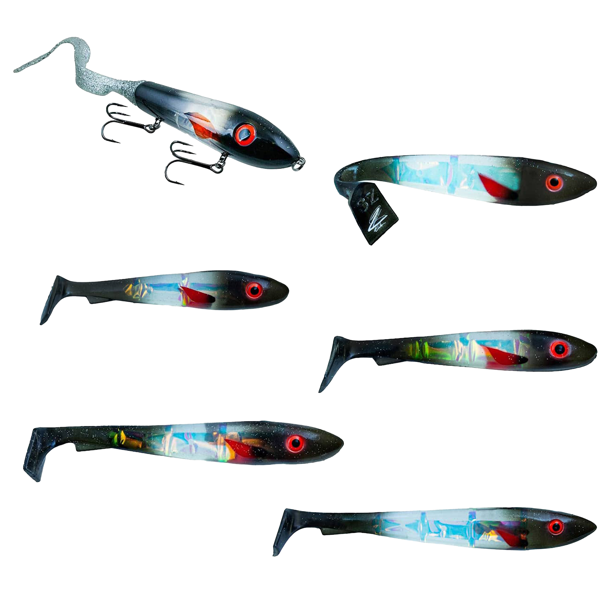 Svartzonker McRubber Junior 17cm - 2 pack C99 Smashed Silver by Zlatan