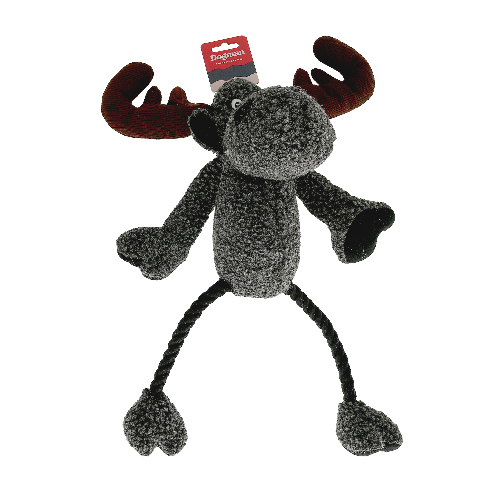 Dogman Hundelegetøj Elg med Knirken Grå 50cm