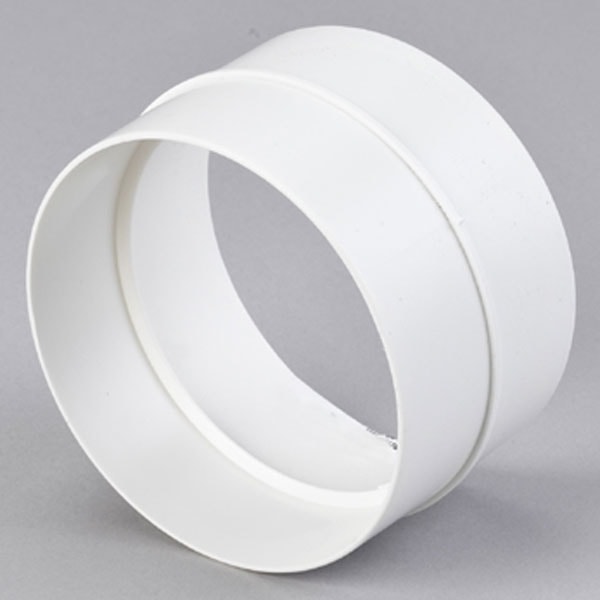 DUKA Samlemuffe til runde rør 100 mm HVID