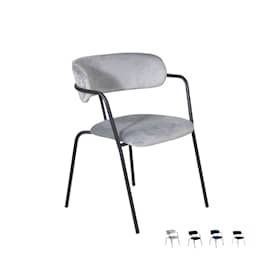 Venture Design Arrow spisebordsstol i sort og sort fløjl