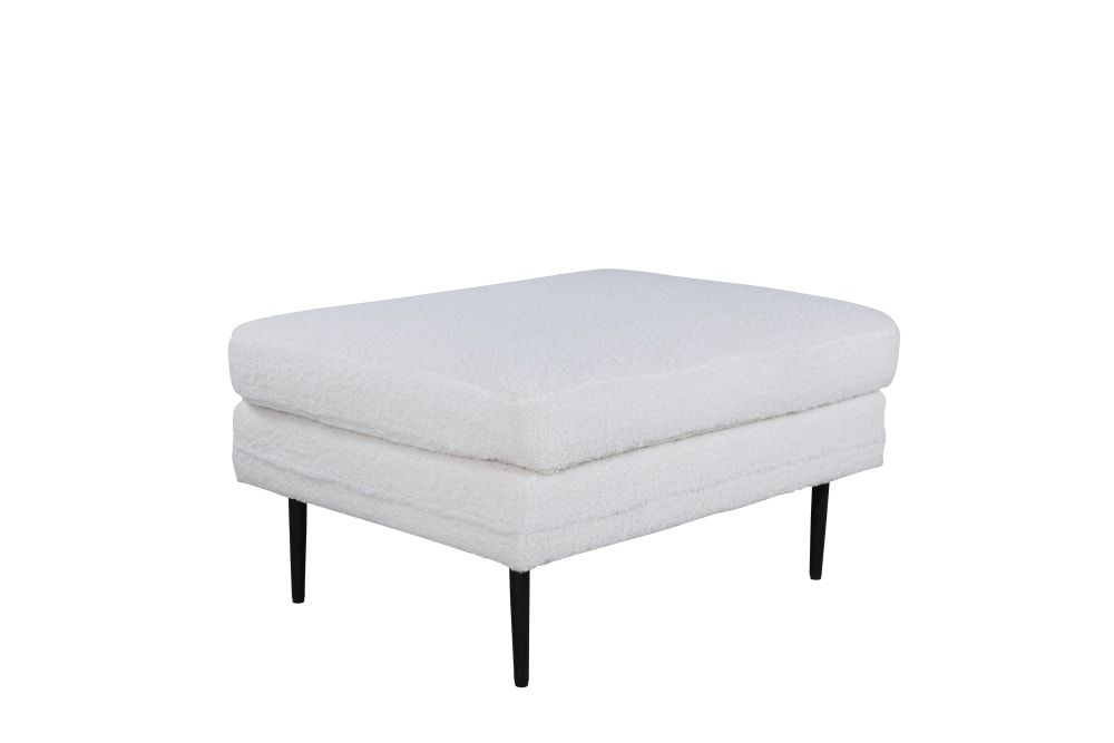 Venture Design Boom ottoman i sort/hvid teddystof