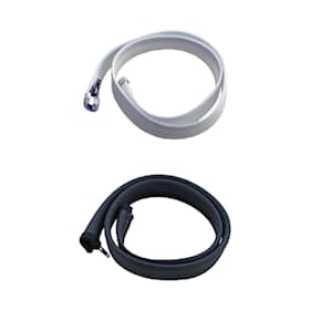 E-line kabelsok hvid flet med lynlås Ø30 mm x 1 meter