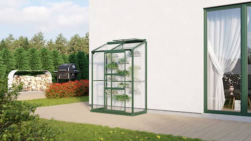 Vitavia Ida 900 vægdrivhus grøn 0,9 m2 3 mm glas