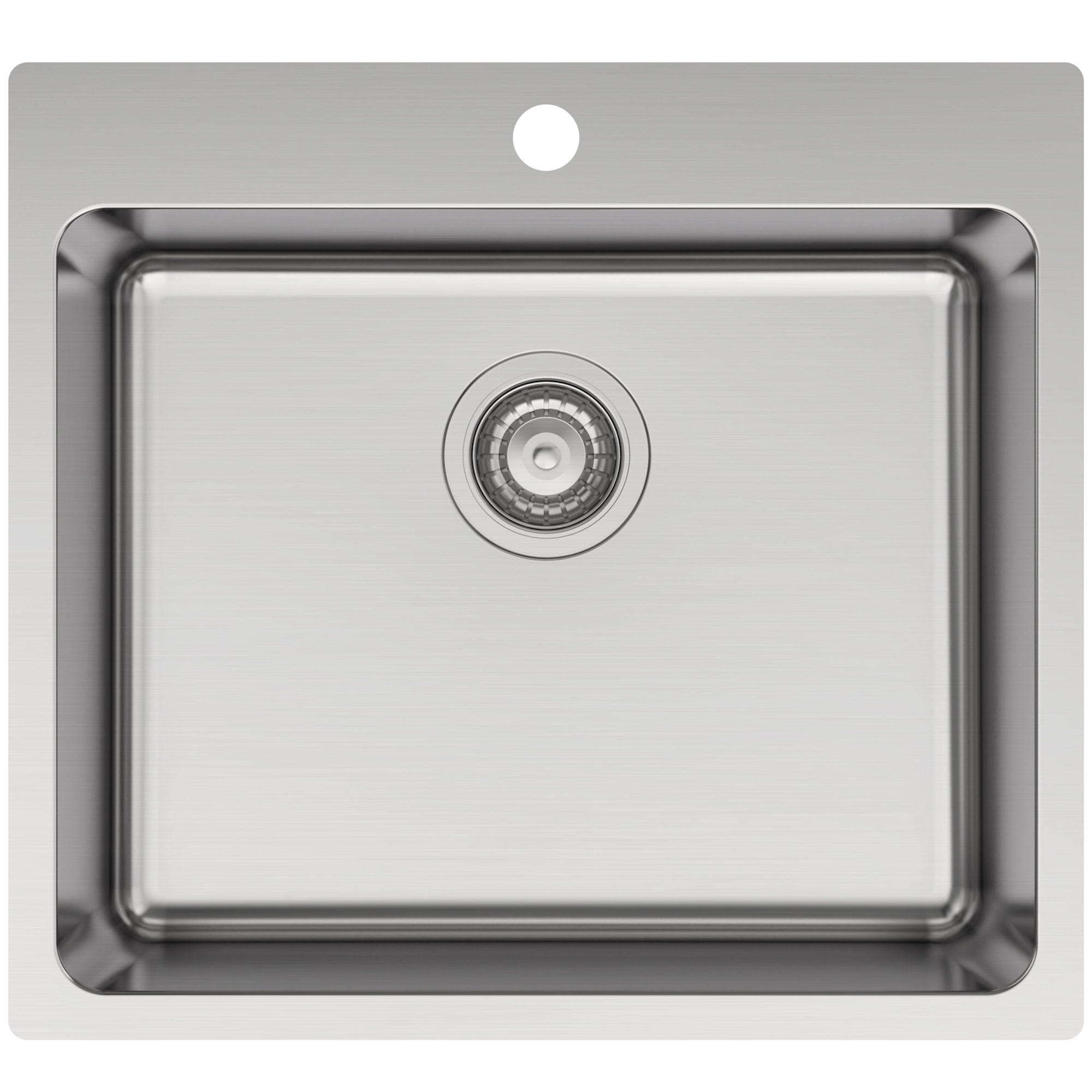 Lavabo LA 550 køkkenvask i rustfri med hanehul 550 x 500 mm