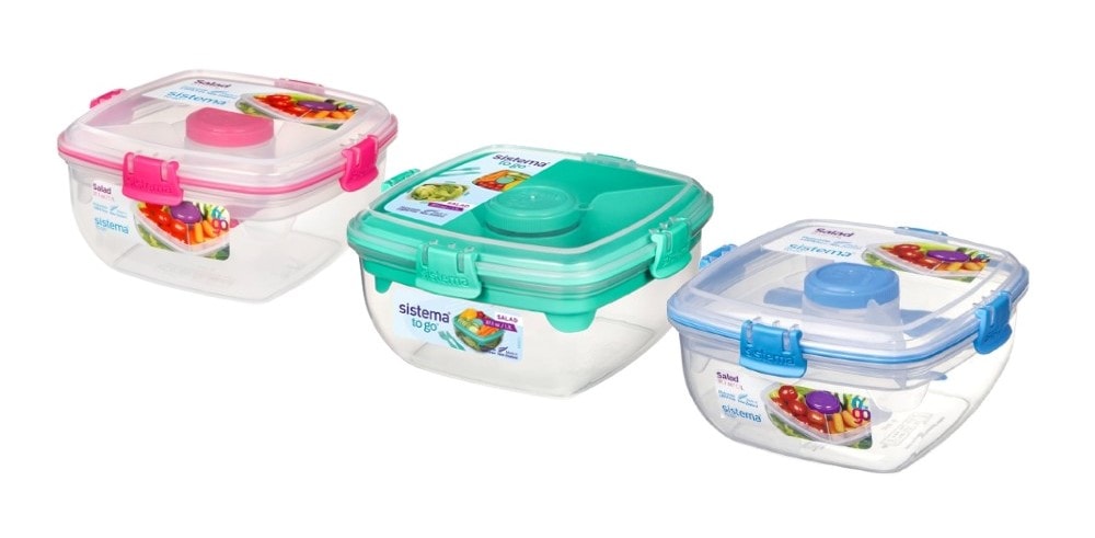 Sistema To Go Salad madkasse pink 1,1 liter