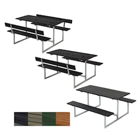 Plus Basic børne bord/bænkesæt grundmalet sort 110 cm