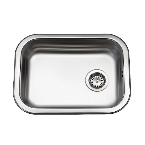 Juvel Intra køkkenvask K480 mat stål med strainer340x480 mm.