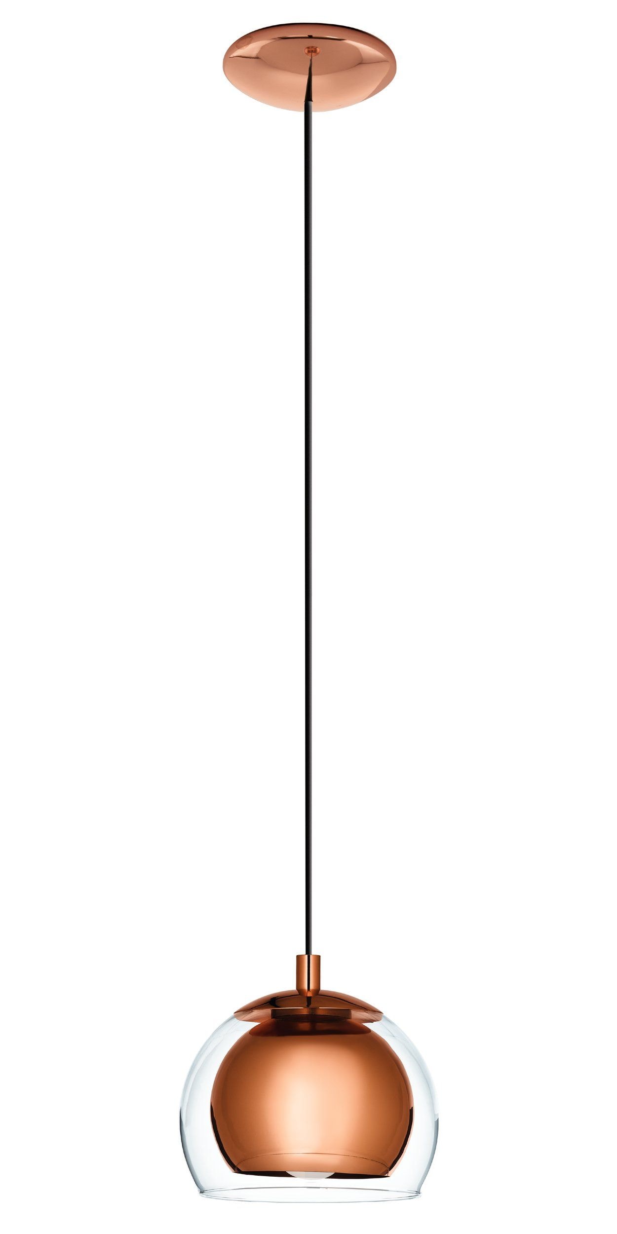 Eglo Rocamar pendel i kobber/klar E27 Ø190 mm