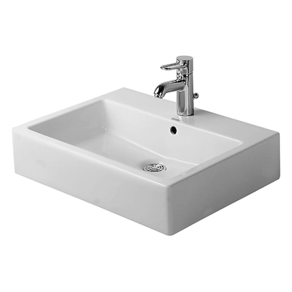 Duravit Vero vask med slebet bund, glaseret bagside og WonderGliss 60 x 47 cm