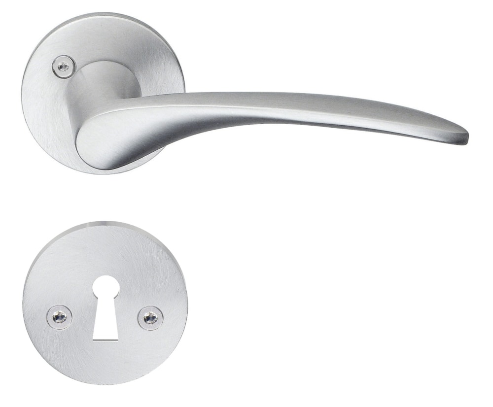 Beslagsboden B869 Design indendørsgreb børstet krom 112 mm