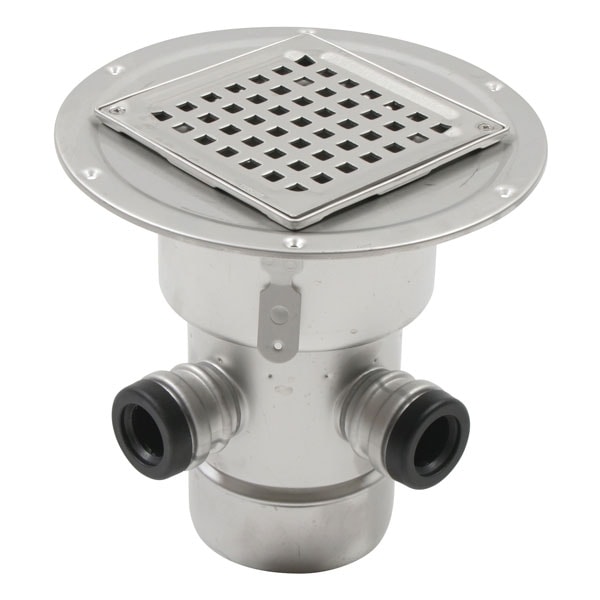 Blücher boligafløb Square, justerbar. Lodret Ø110mm med 2 sideindløb, membran