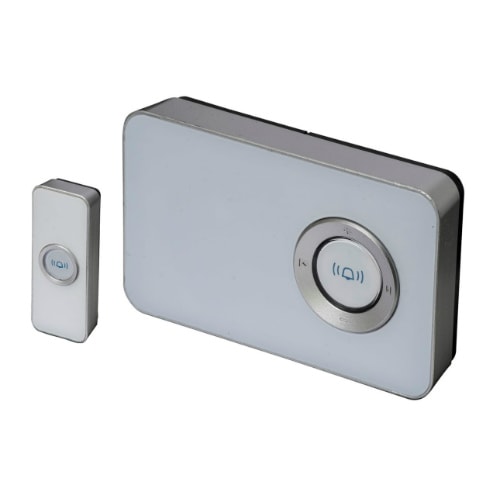 Trend Design trådløs dørklokke i hvid med ringetryk