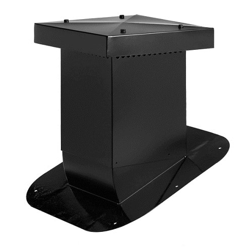 Aftrækshætte til tag. 20 x 20cm. med indstillig vinkel. Plast u/iso