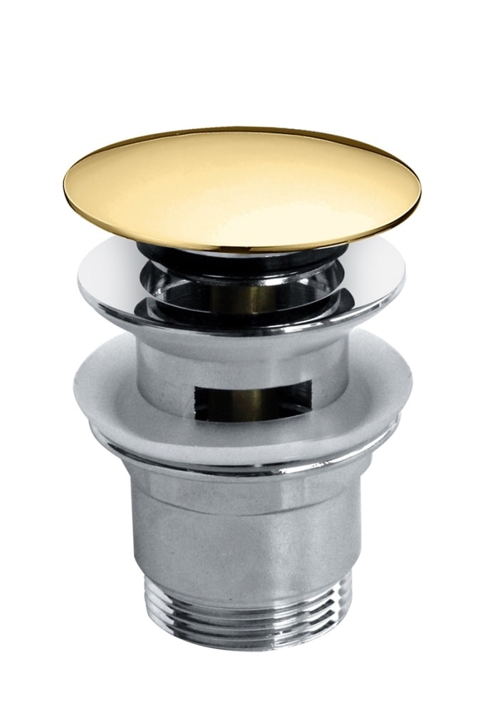 Hafa Pop Up bundventil i mat børstet messing til vask med overløb