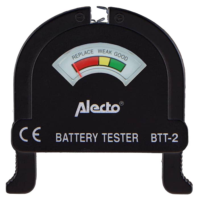Alecto Home BTT-2 batteritester til AA, AAA, C, D og 9V batterier