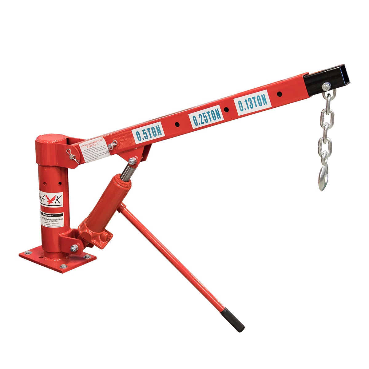 Hawk hydraulisk bilkran 0,5 ton