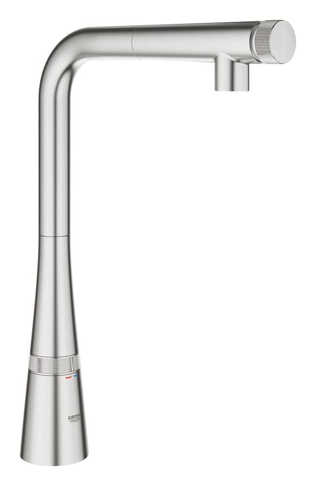 Grohe Zedra Smart Control køkkenarmatur i supersteel med udtræk