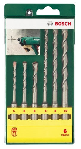 Bosch sds-plus borsæt 5-10 mm. Sæt med 6 dele