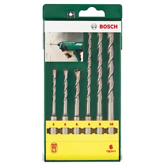 Bosch sds-plus borsæt 5-10 mm. Sæt med 6 dele