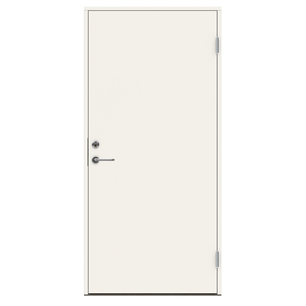 Swedoor P-1200 facadedør m/lås hvid højre 105 mm 88,8x208 cm